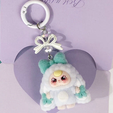 Bow model, flocked new baby three-year-old cartoon keychain