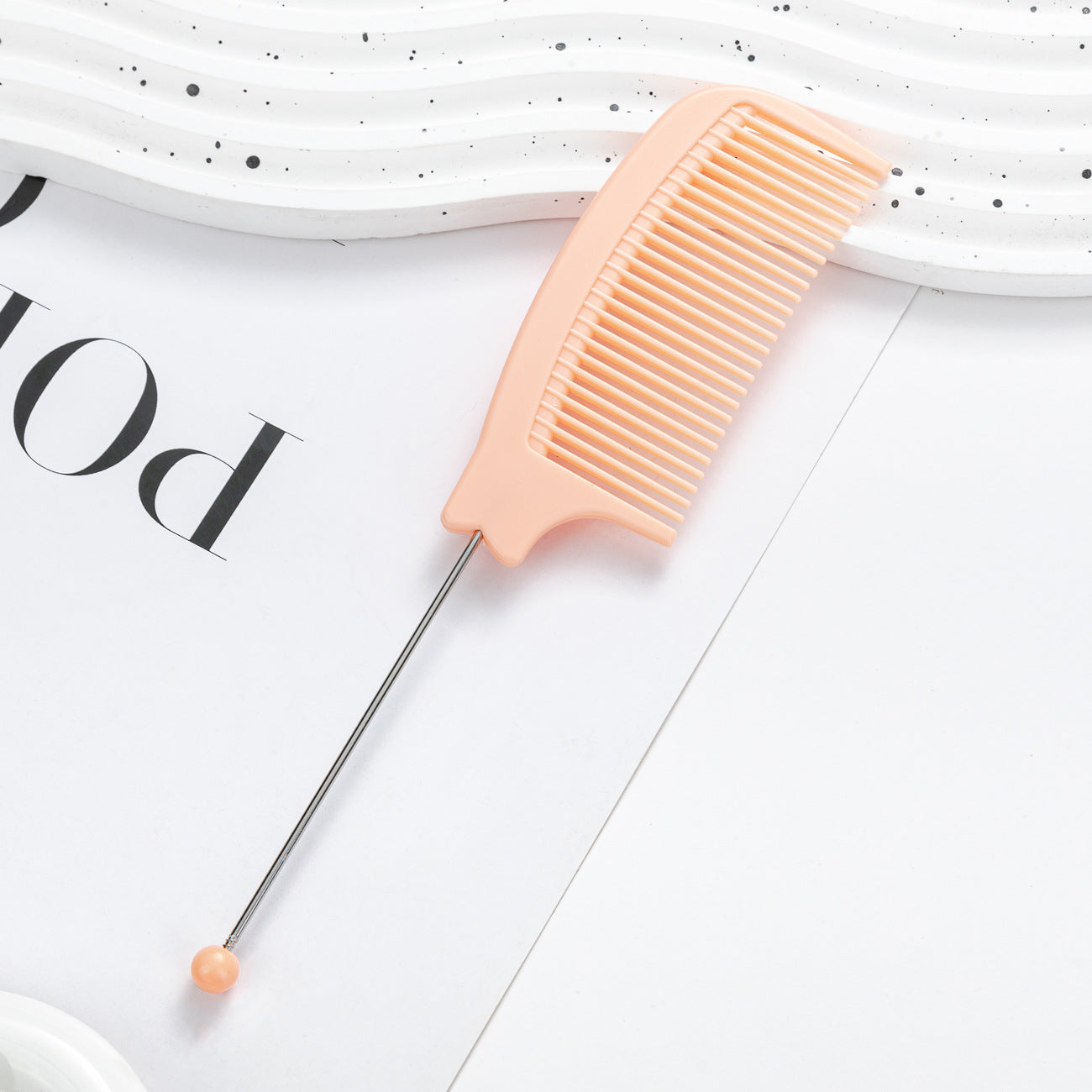 DIY multicolor beaded comb