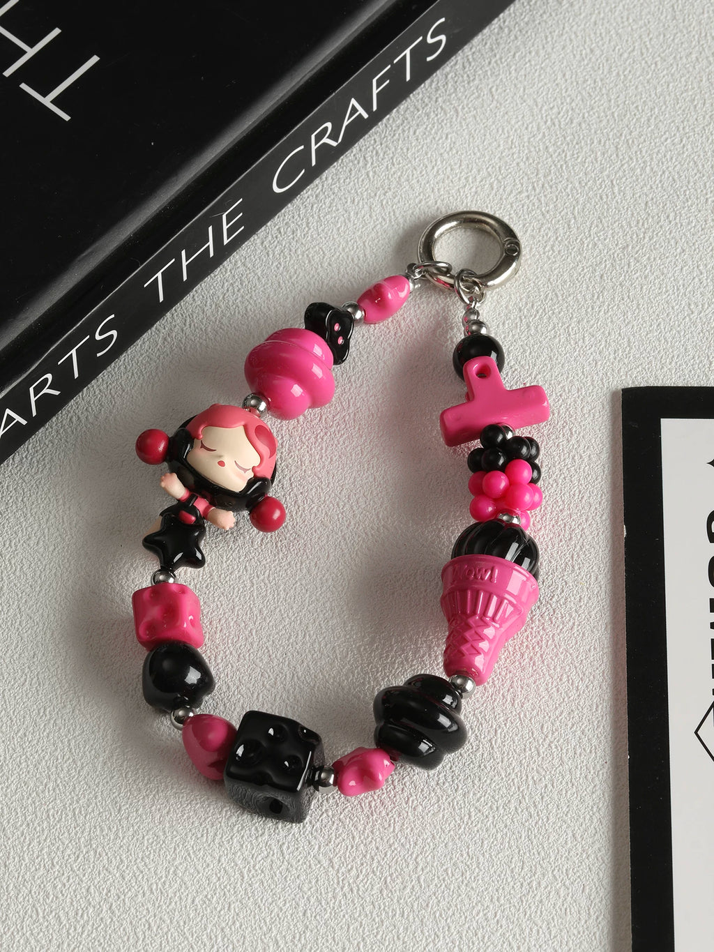 Acrylic paint/stars/love/beaded DIY accessories【辣妹粉】