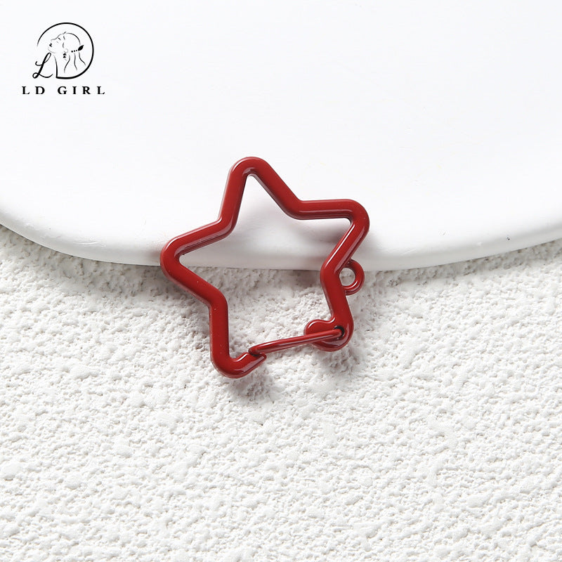 A Five-pointed star spring ring, dog buckle, jewelry buckle spring buckle