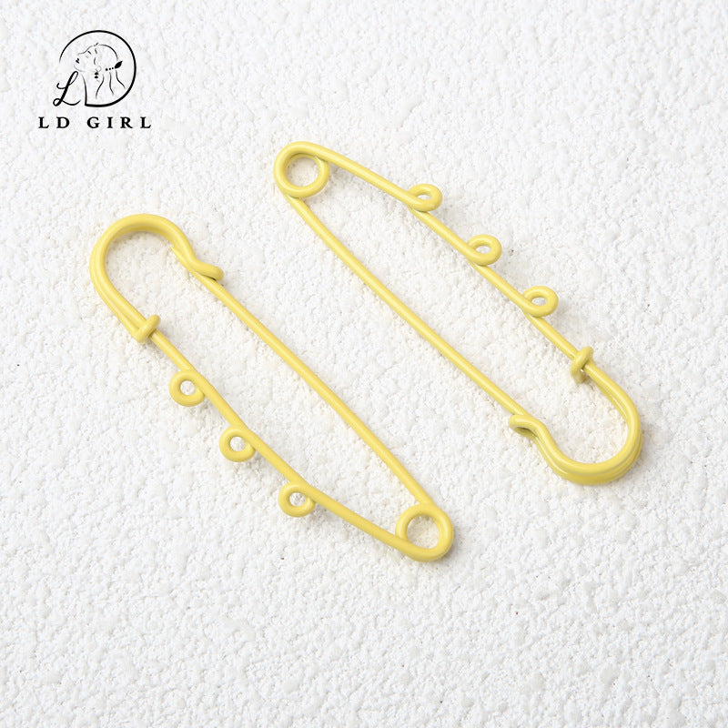 A6cm three-hole safety large pin, waist buckle, pin, breast buckle, DIY jewelry accessories