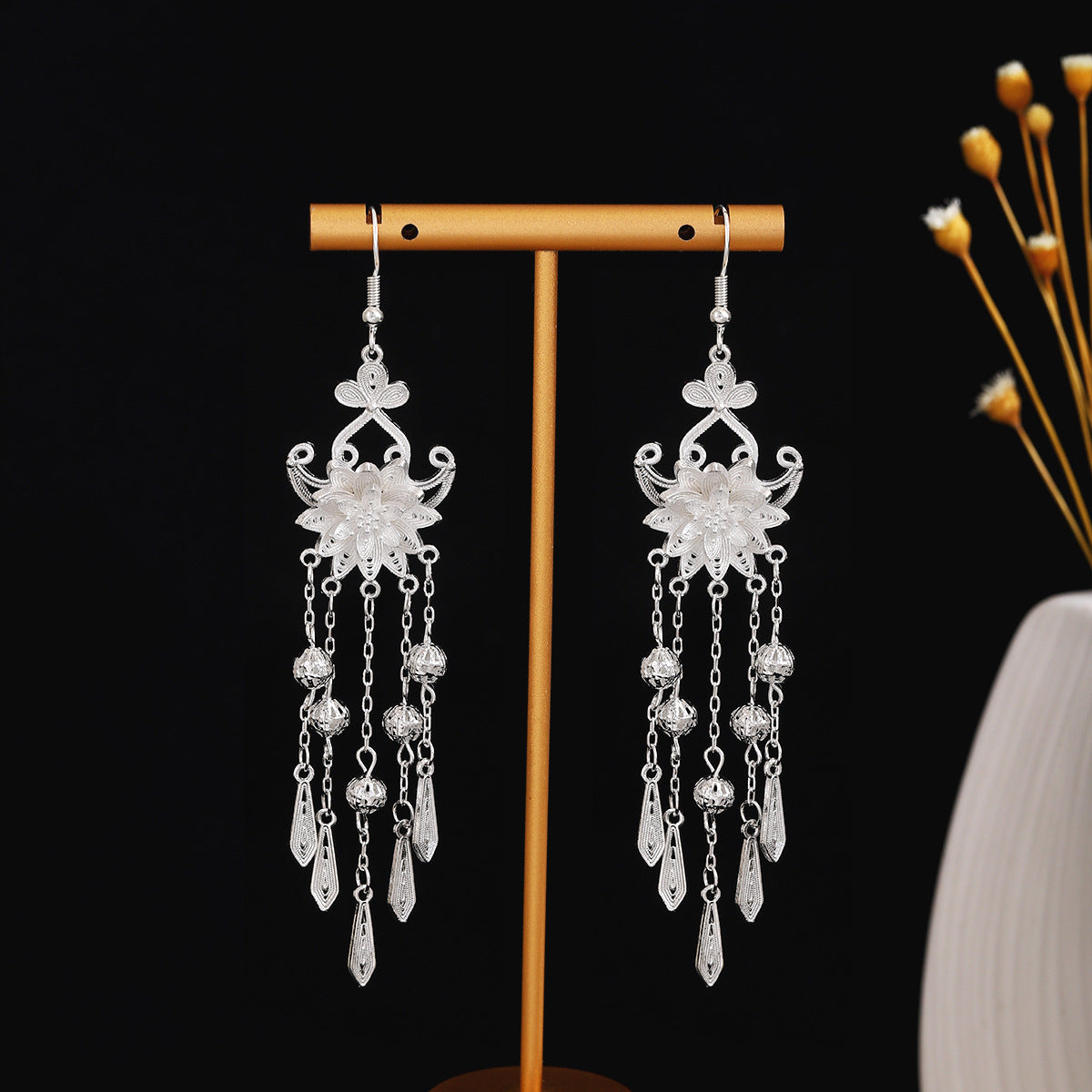 E6,Miao silver earrings