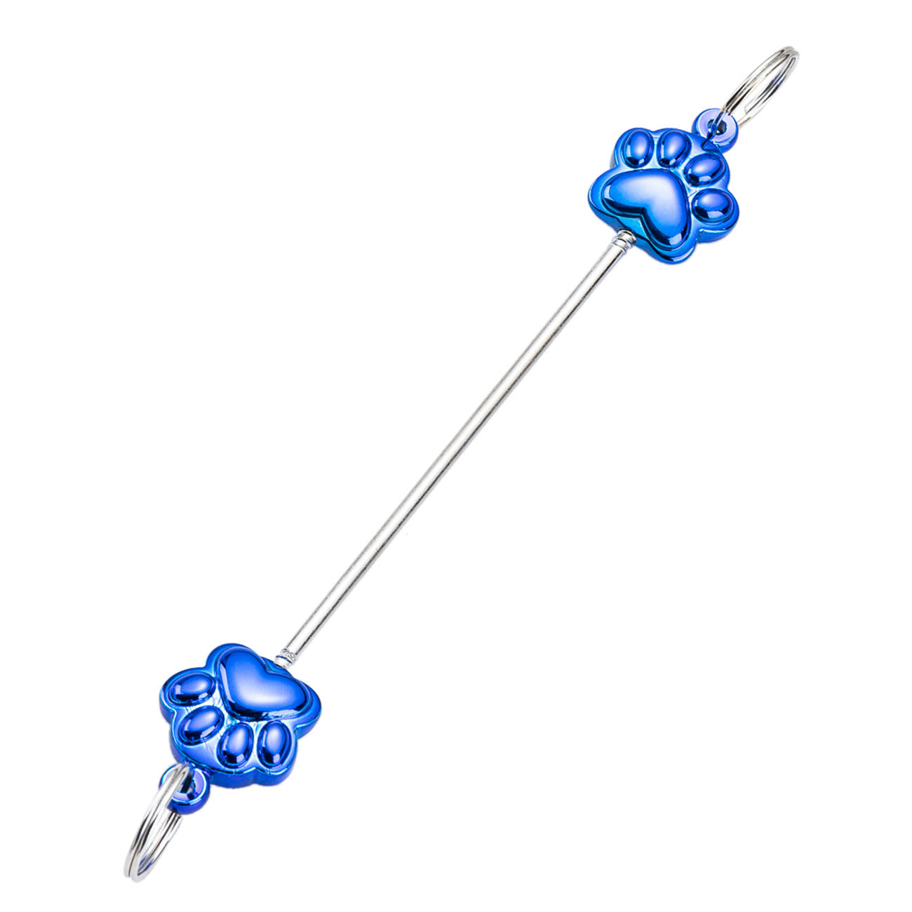 13-Color Creative new DIY beaded pole, multi-color beaded cat claw keychain pole pendant, plastic beaded pole 11.7cm