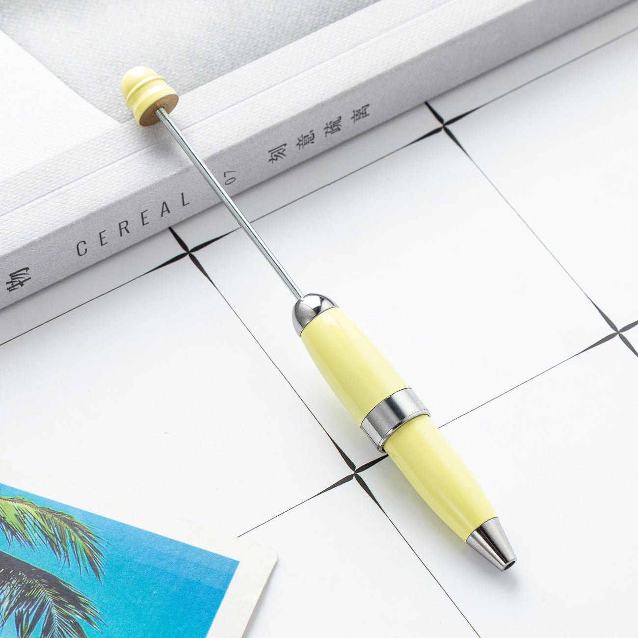 DIY beaded ballpoint pen, portable pocket pen, mini metal ballpoint pen 11.9 * 1.2cm