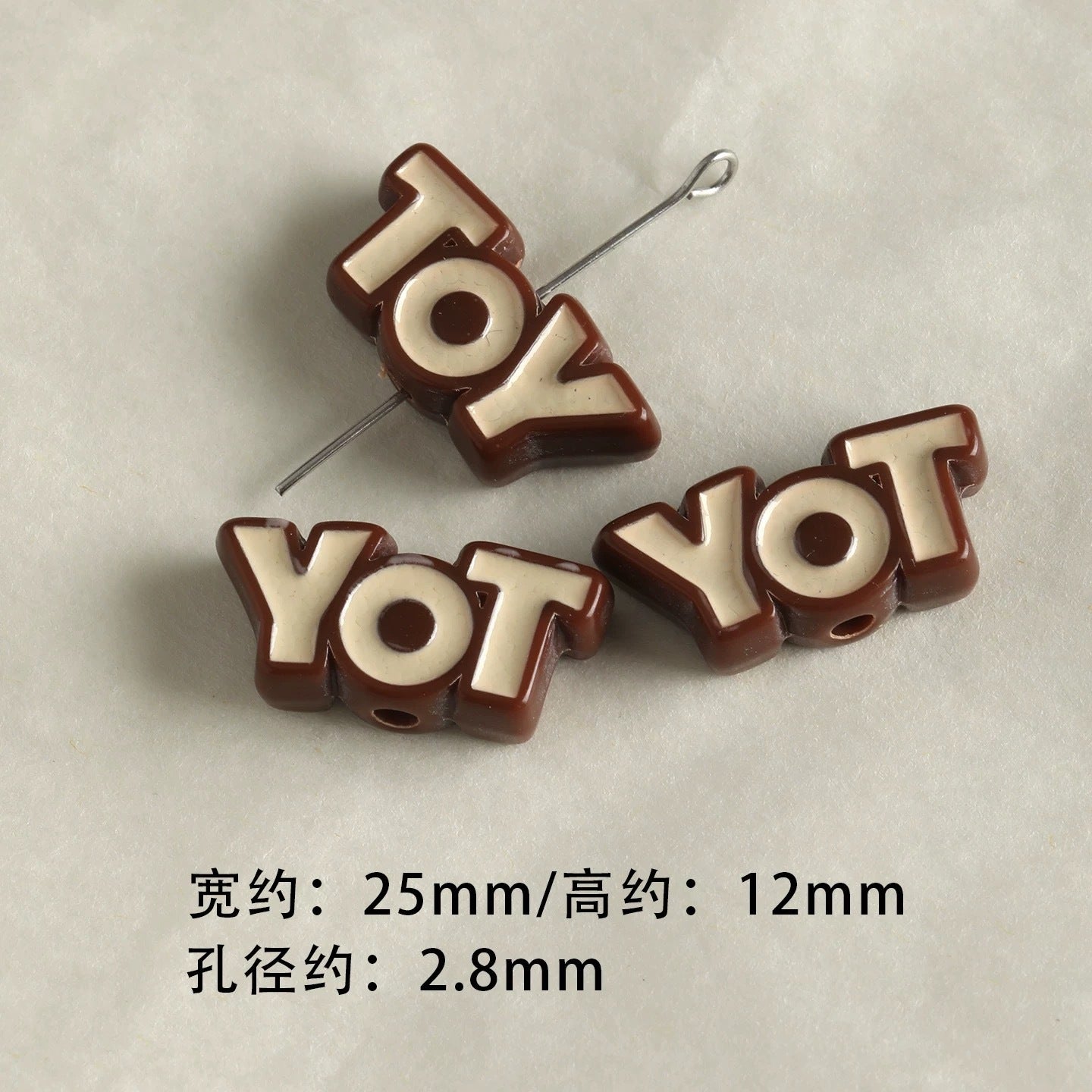 Red coffee color/acrylic paint beads/DIY accessories materials