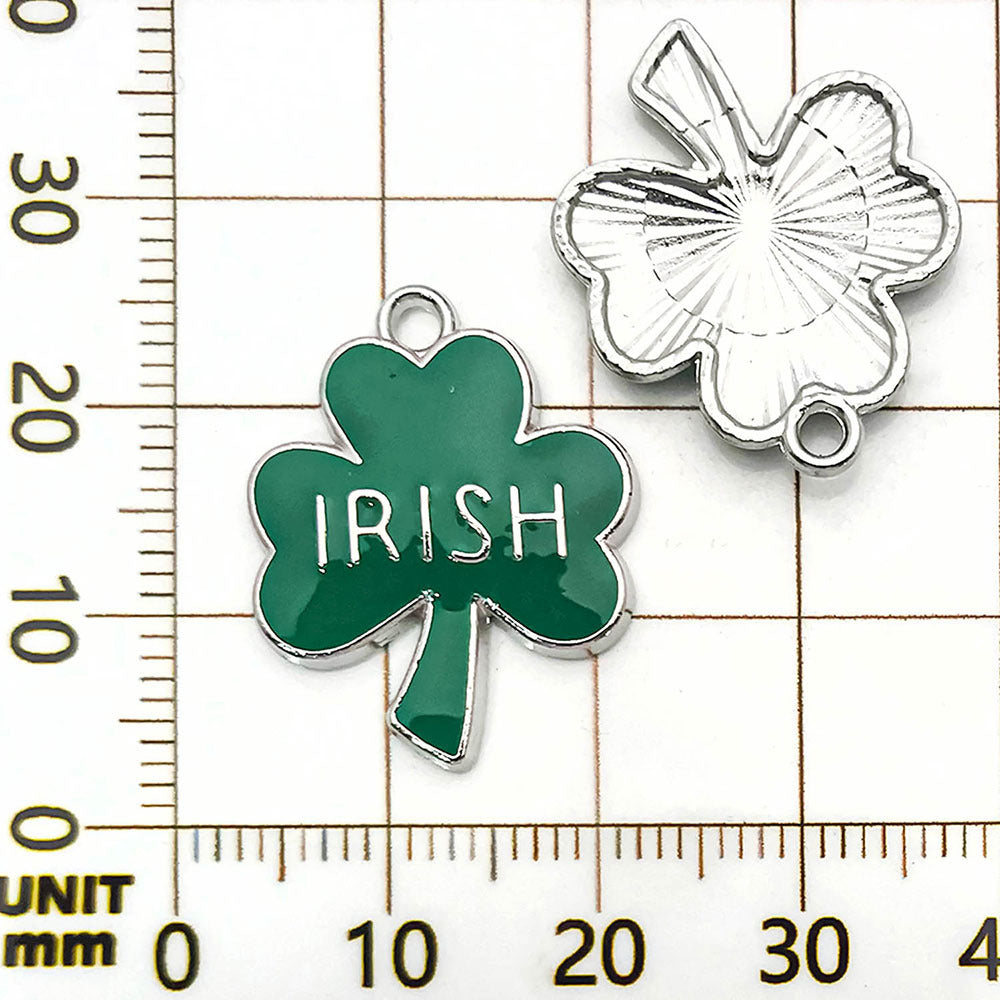 NO.15-2 Green gold plated enamel charm metal, alloy