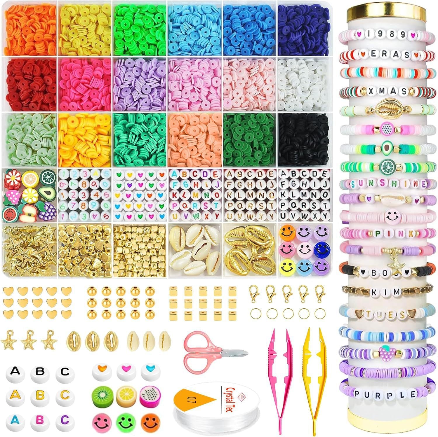 6000Pcs DIY soft ceramic beads