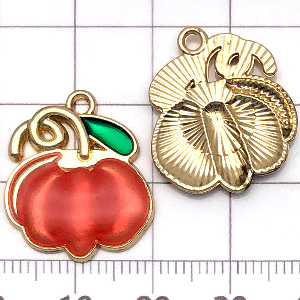 NO.23-4  gold plated enamel charm metal alloy