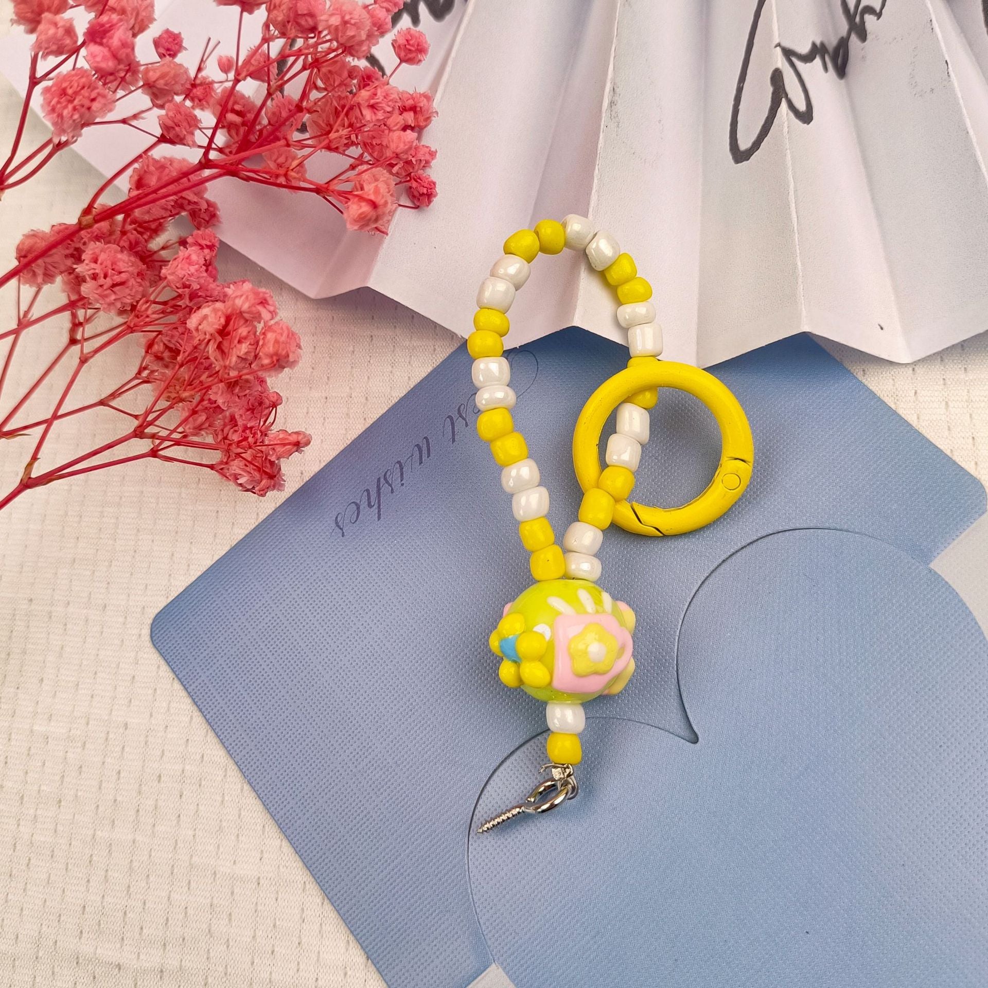 DIY beads, sheep's eye nail accessories, rice bead buckle pendant