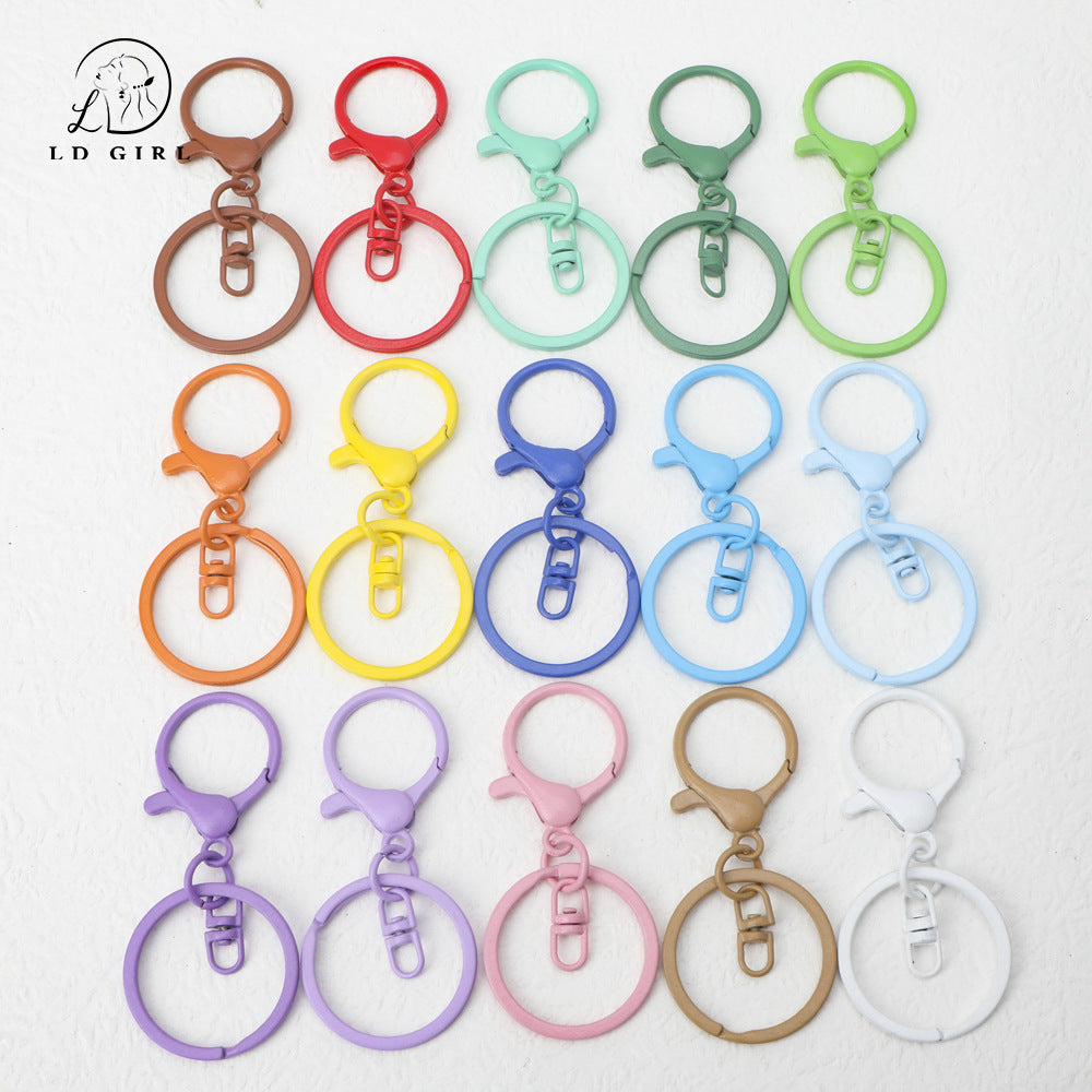 A MOQ10PCS key ring three-piece DIY handmade accessories