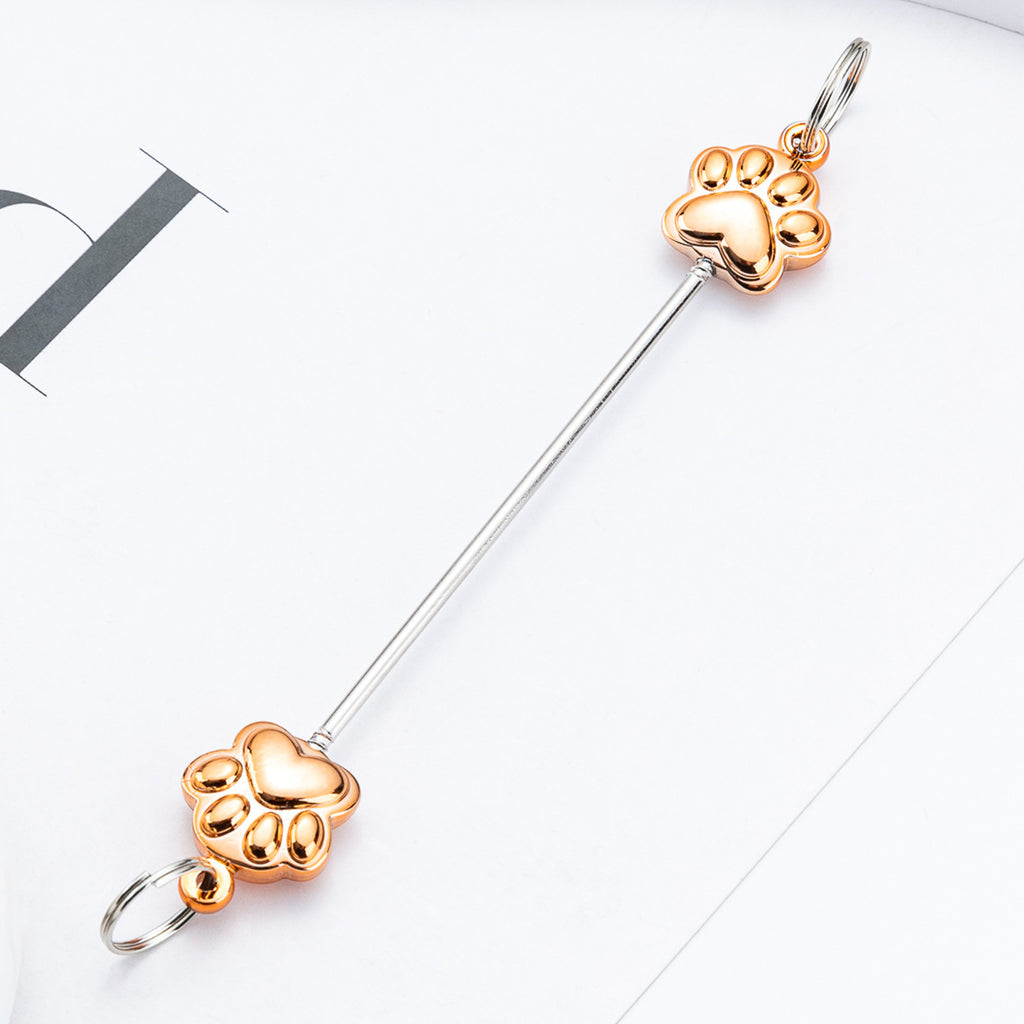 13-Color Creative new DIY beaded pole, multi-color beaded cat claw keychain pole pendant, plastic beaded pole 11.7cm