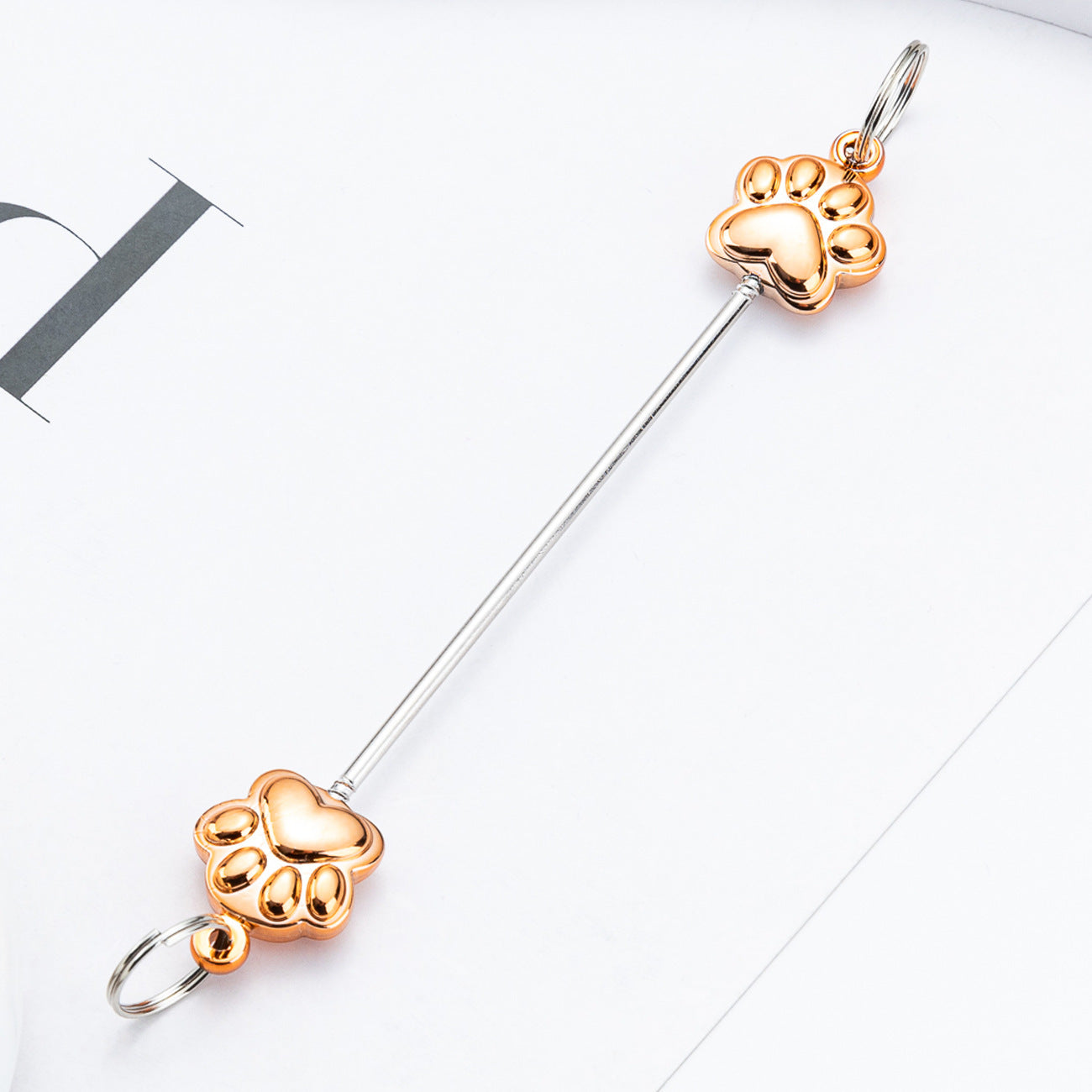 13-Color Creative new DIY beaded pole, multi-color beaded cat claw keychain pole pendant, plastic beaded pole 11.7cm