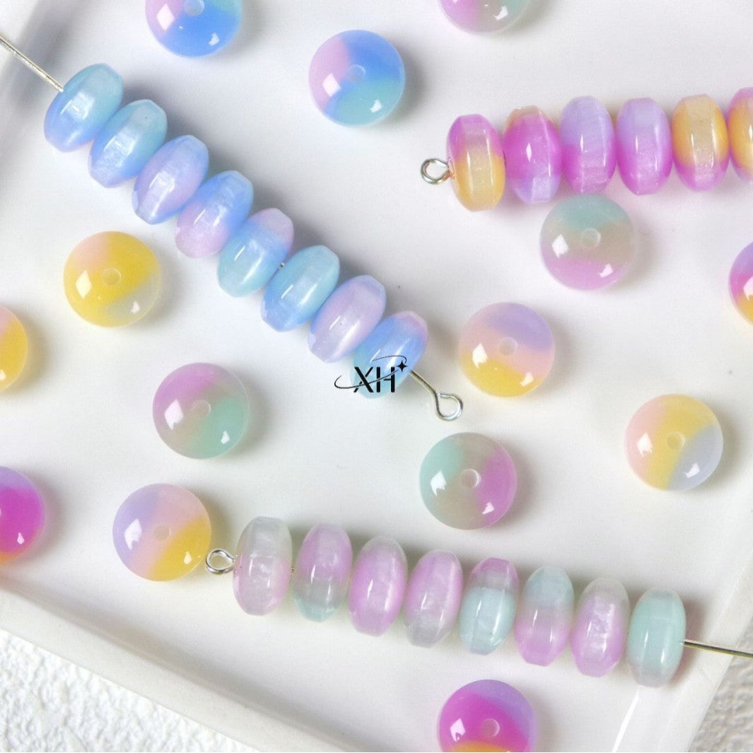 NO.9 Three in one Colors Resin Beads C 三分春算盘珠