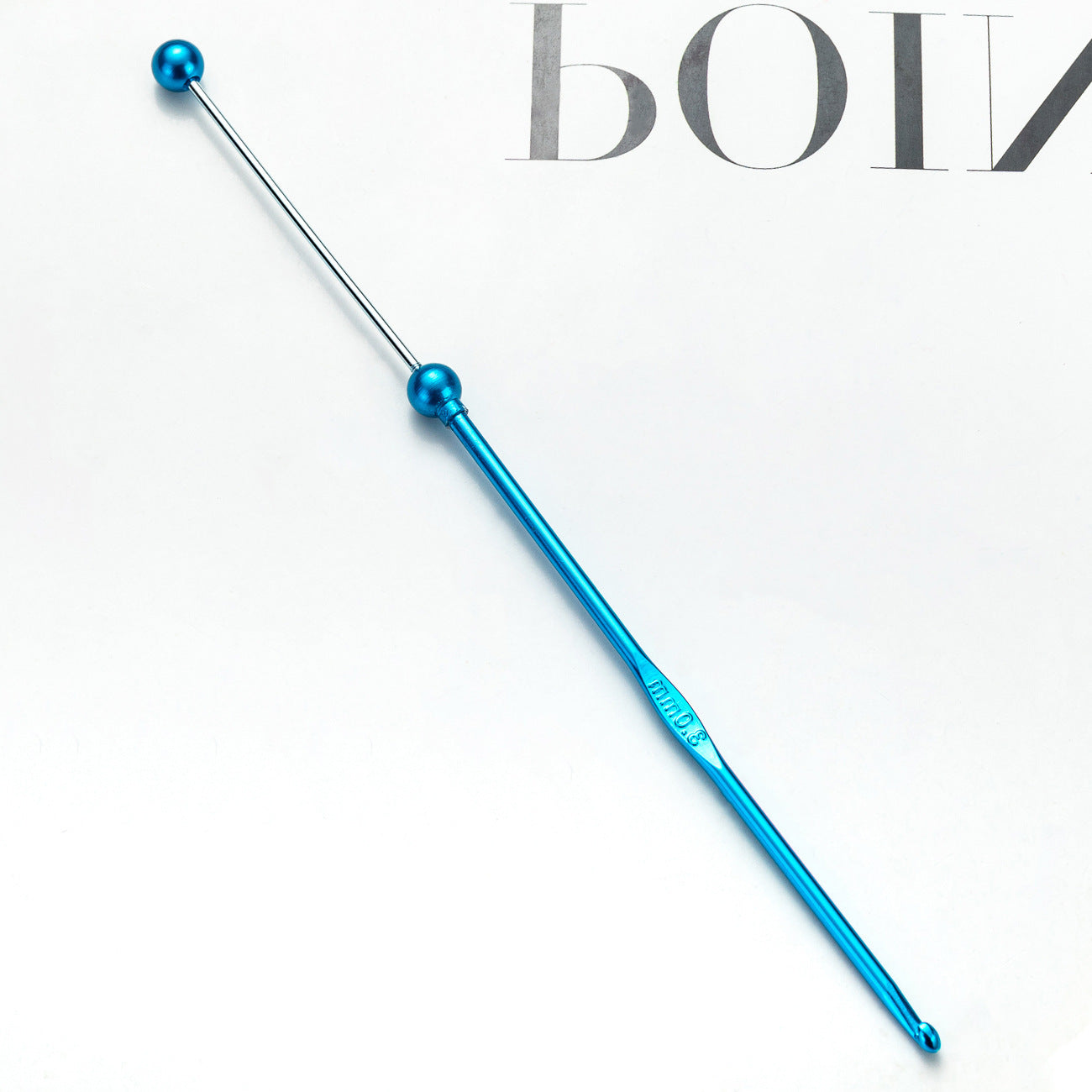 DIY beaded crochet needle, metal color aluminum crochet, sweater wool needle DIY hand-woven tool crochet