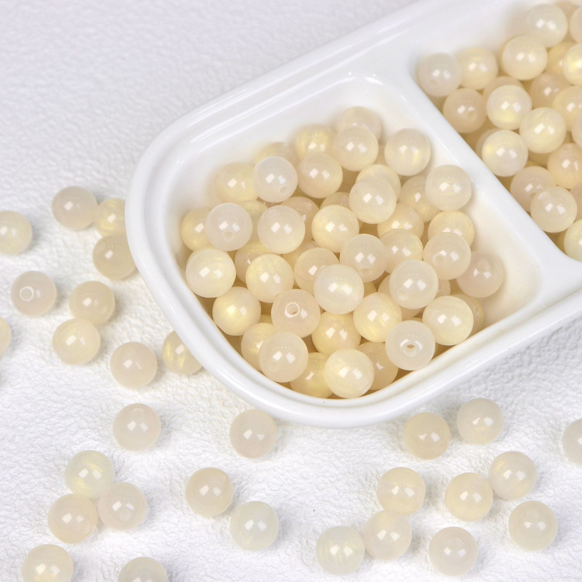 NO.12 Shimmery  rainbow resin beads 鎏金彩虹