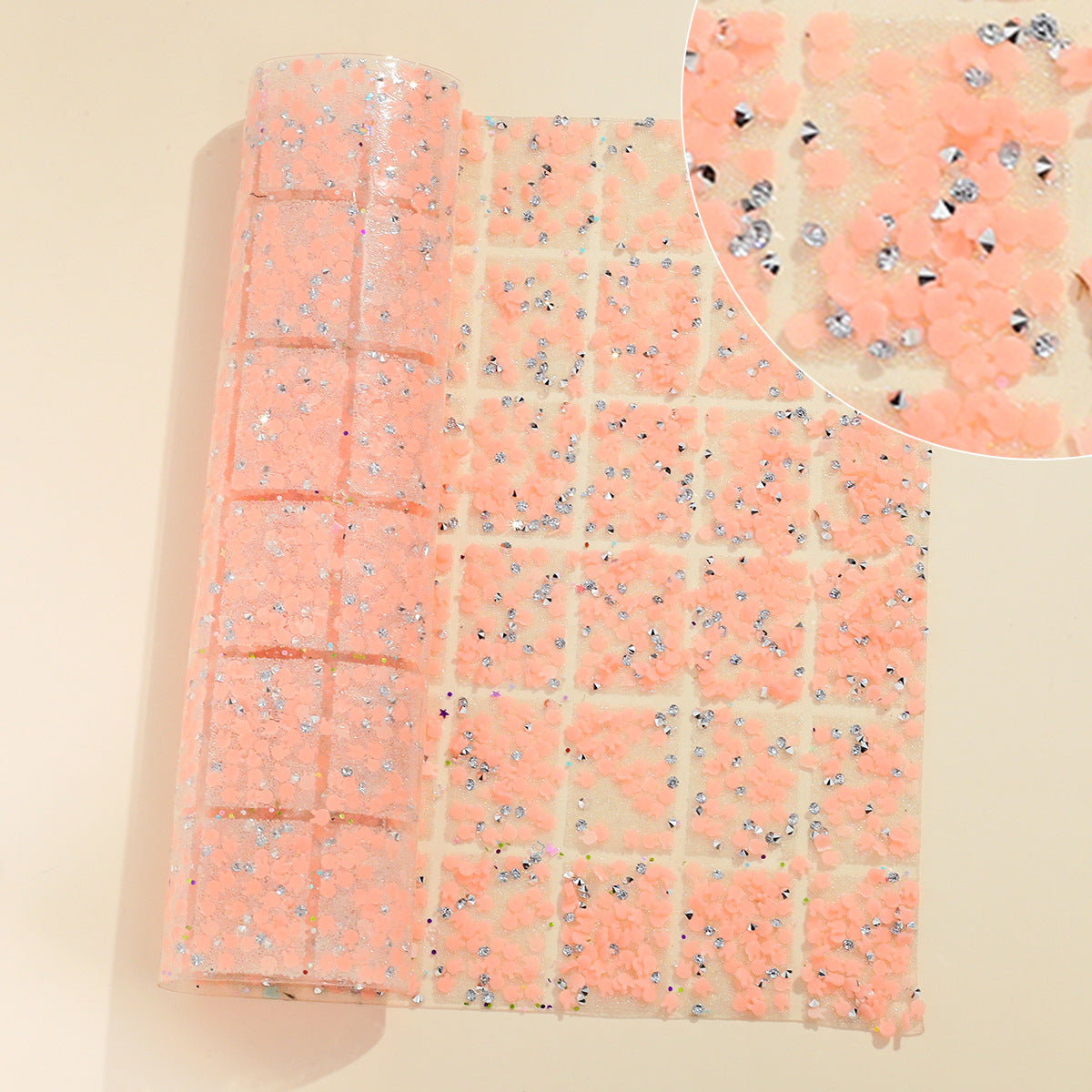 Luminous! 5-Color Geometric special-shaped resin diamond pieces[whole piece 24 * 40cm small square 3 * 4cm]