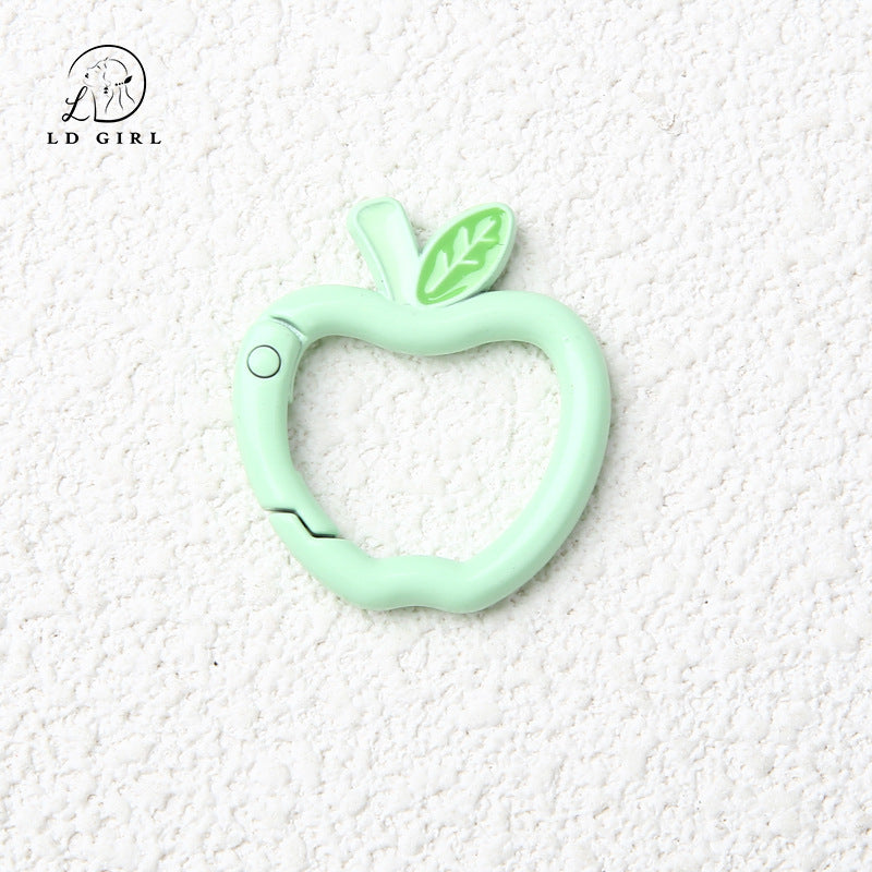 A Apple spring ring, round open ring, keychain