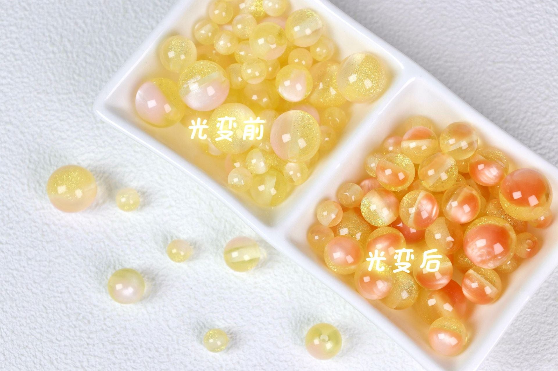 NO.4 Sunlight-activated Color-changing Resin Beads B  月落星河