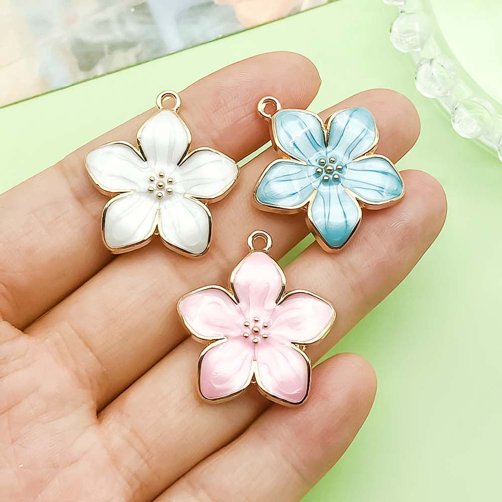 NO.3 New Flower Pendant Earrings Necklace Pendant