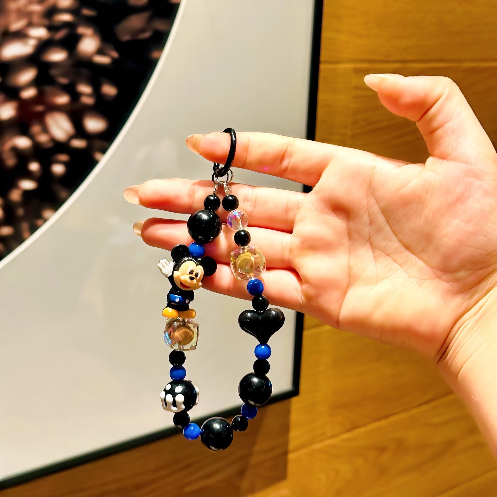 C1 new three-dimensional cartoon Mickey mobile phone chain/keychain/bag pendant