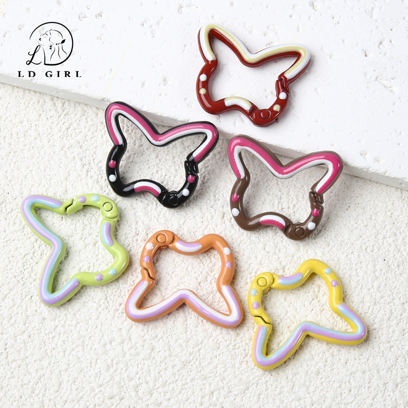 A butterfly spring buckle, DIY buckle, jewelry accessories