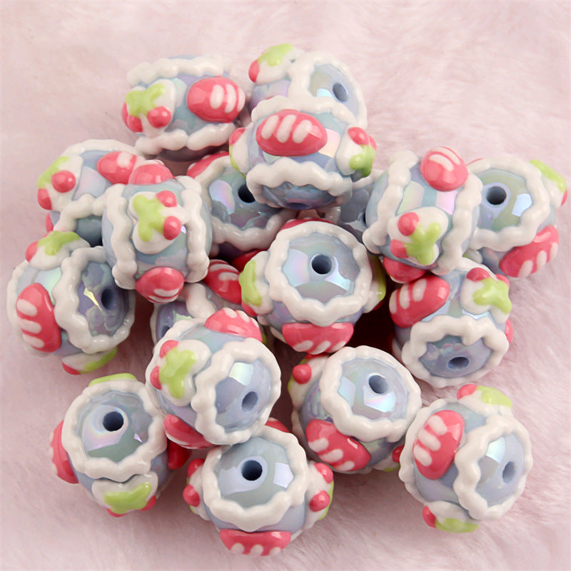 No.67 acrylic hand-painted beads color beaded DIY accessories