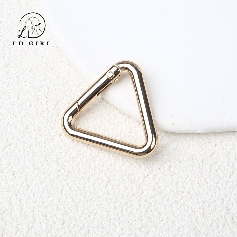 A triangle spring buckle, mountaineering buckle, keychain, hanging buckle, DIY jewelry accessories