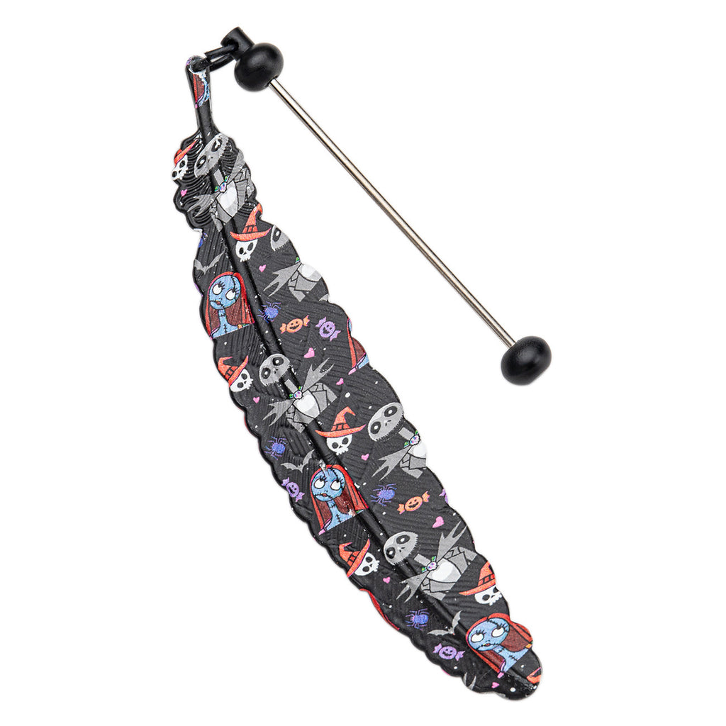 New DIY beaded feather bookmark, Christmas and Halloween metal bookmark, book page clip pendant.