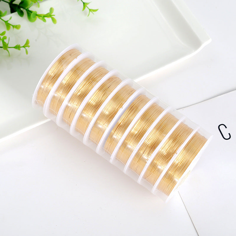 10 rolls per pack, DIY copper wire, styling color-retaining jewelry wire铜线