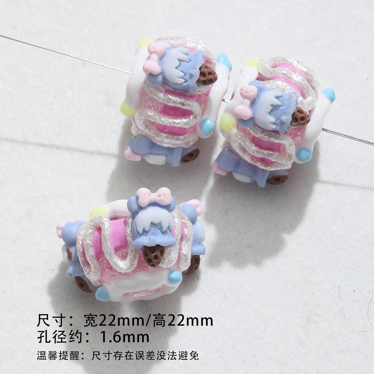 Heavy industry/with drill/hand-painted beads/DIY accessories beads【春日】