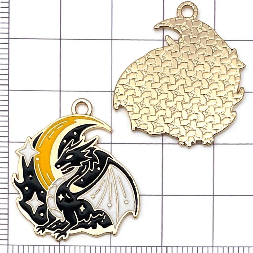 NO.16 Mix 10 black and white alloy dragons