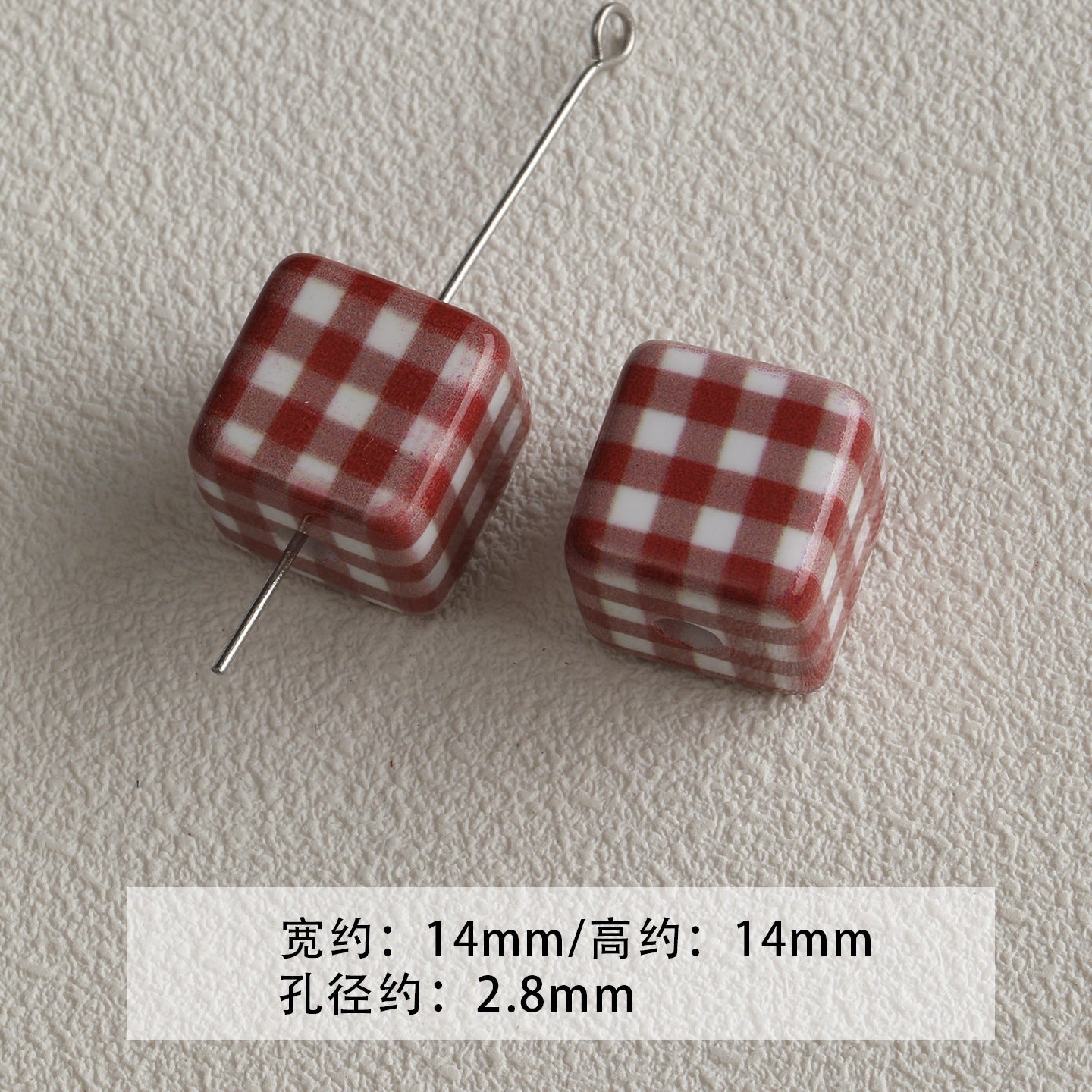 Red coffee color/acrylic paint beads/DIY accessories materials