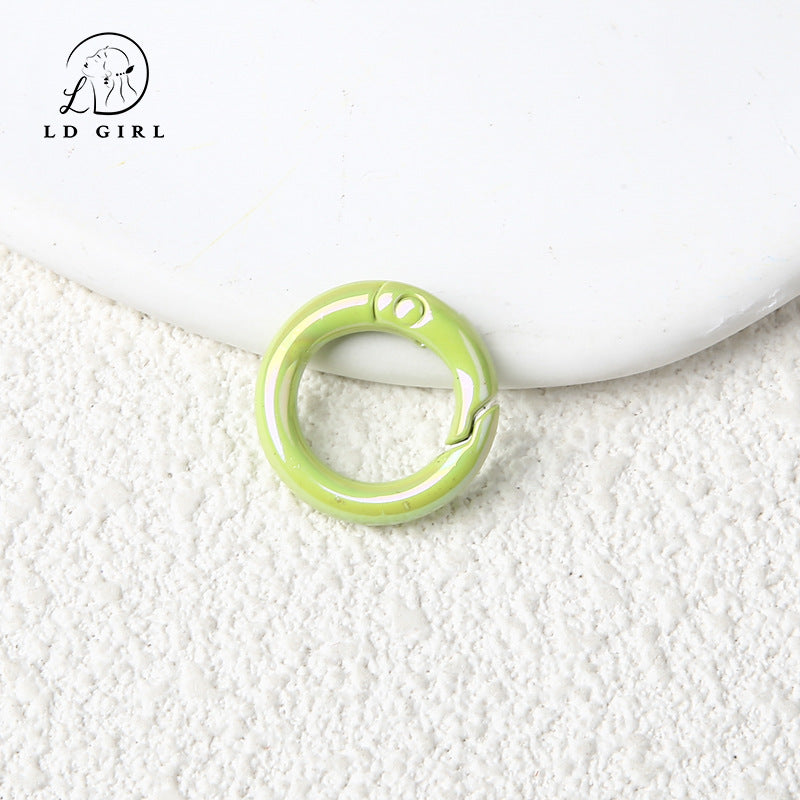 A20mm Colorful Round Spring Buckle, DIY Jewelry Accessories, Spring Ring, Connecting Ring, Keychain, Hanging Buckle