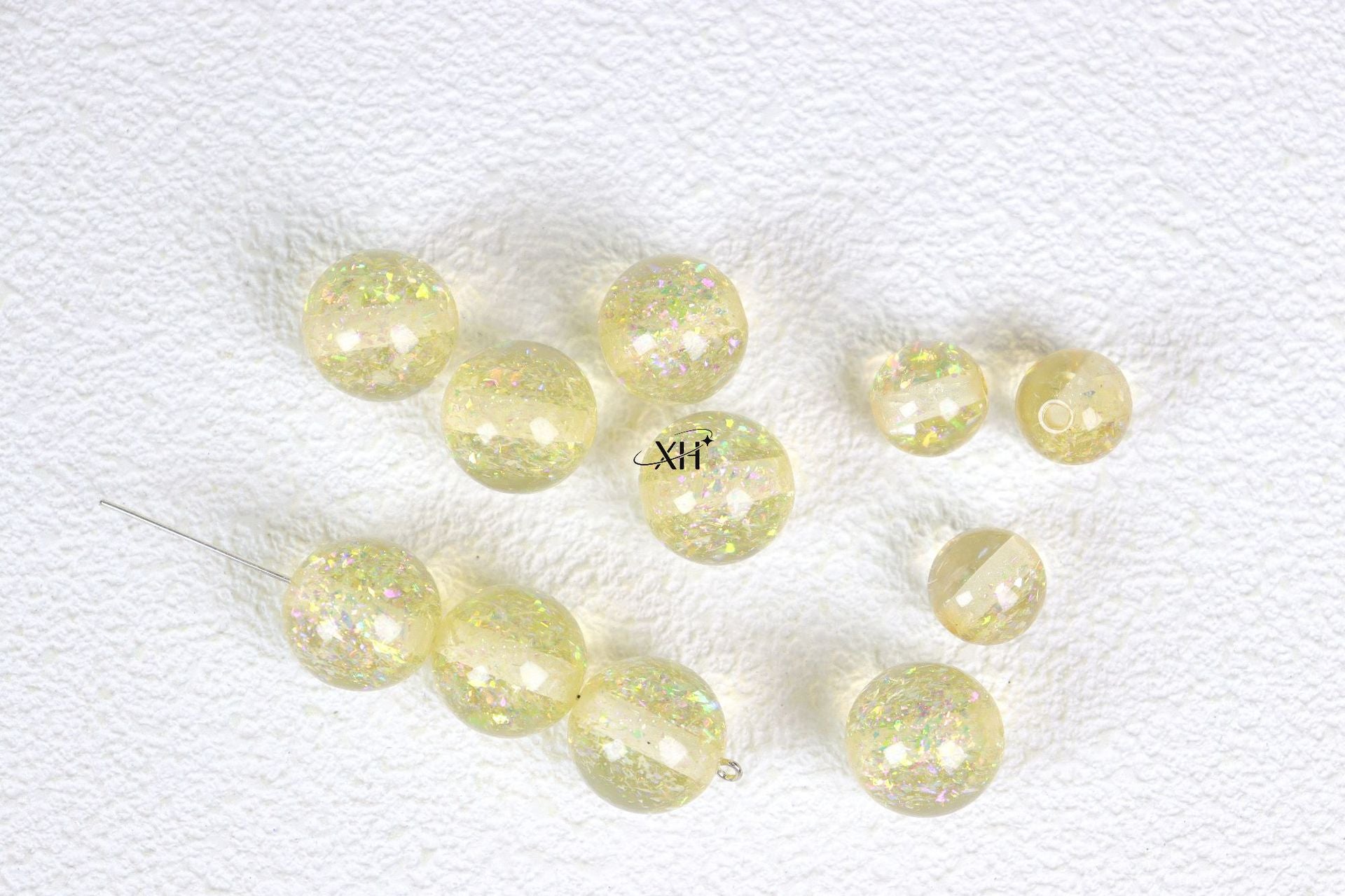 NO.10 Honey-core Opal Resin Beads 欧泊溏心