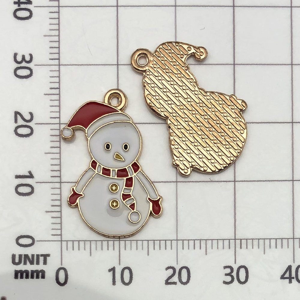 50 assorted gold plated enamel christmas charm