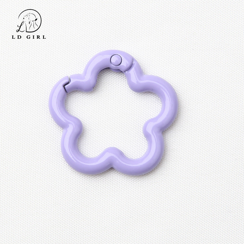 A large flower spring chain, DIY keychain