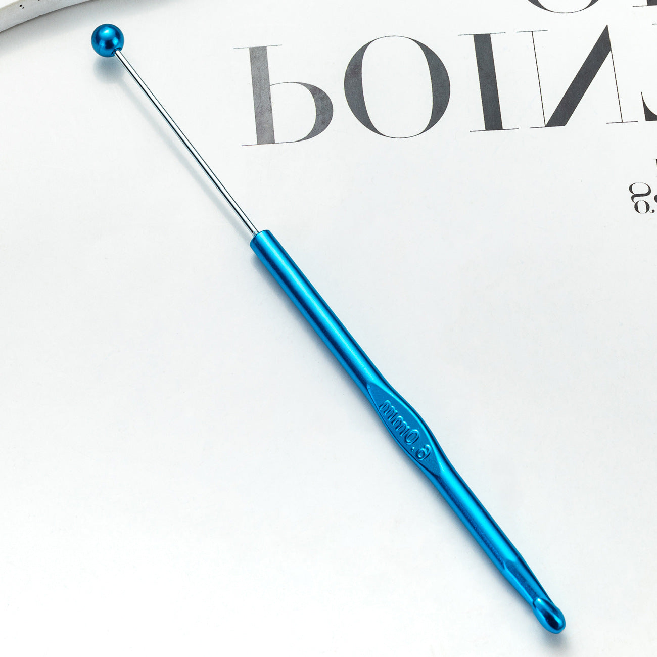 DIY beaded crochet needle, metal color aluminum crochet, sweater wool needle DIY hand-woven tool crochet