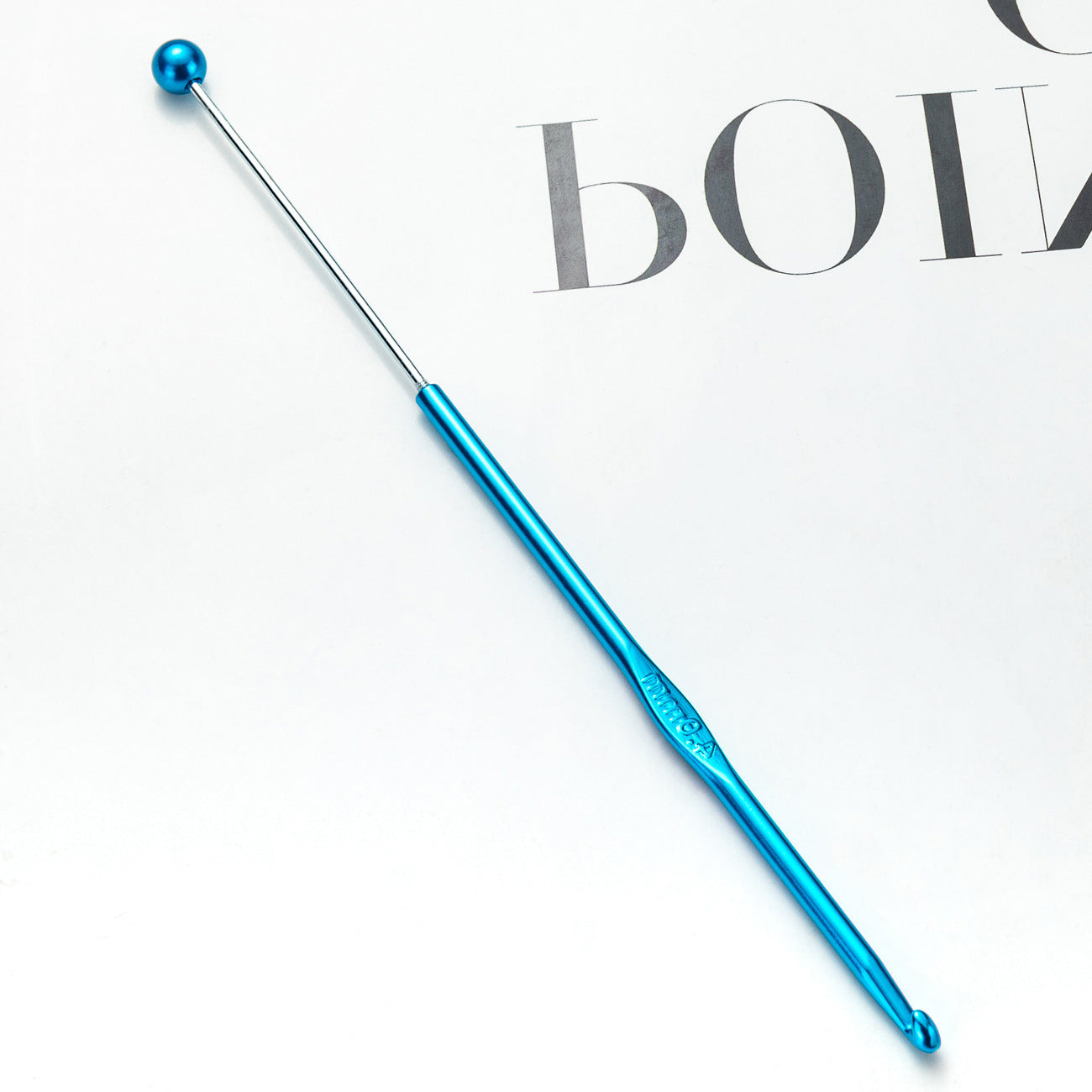 DIY beaded crochet needle, metal color aluminum crochet, sweater wool needle DIY hand-woven tool crochet