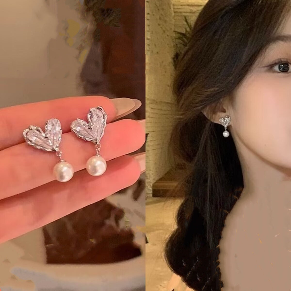 E14,925 Silver Needle Earrings B