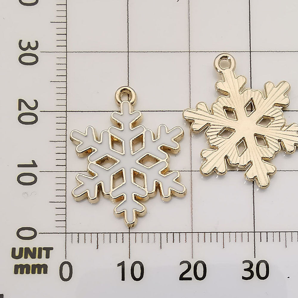 50 assorted gold plated enamel christmas charm