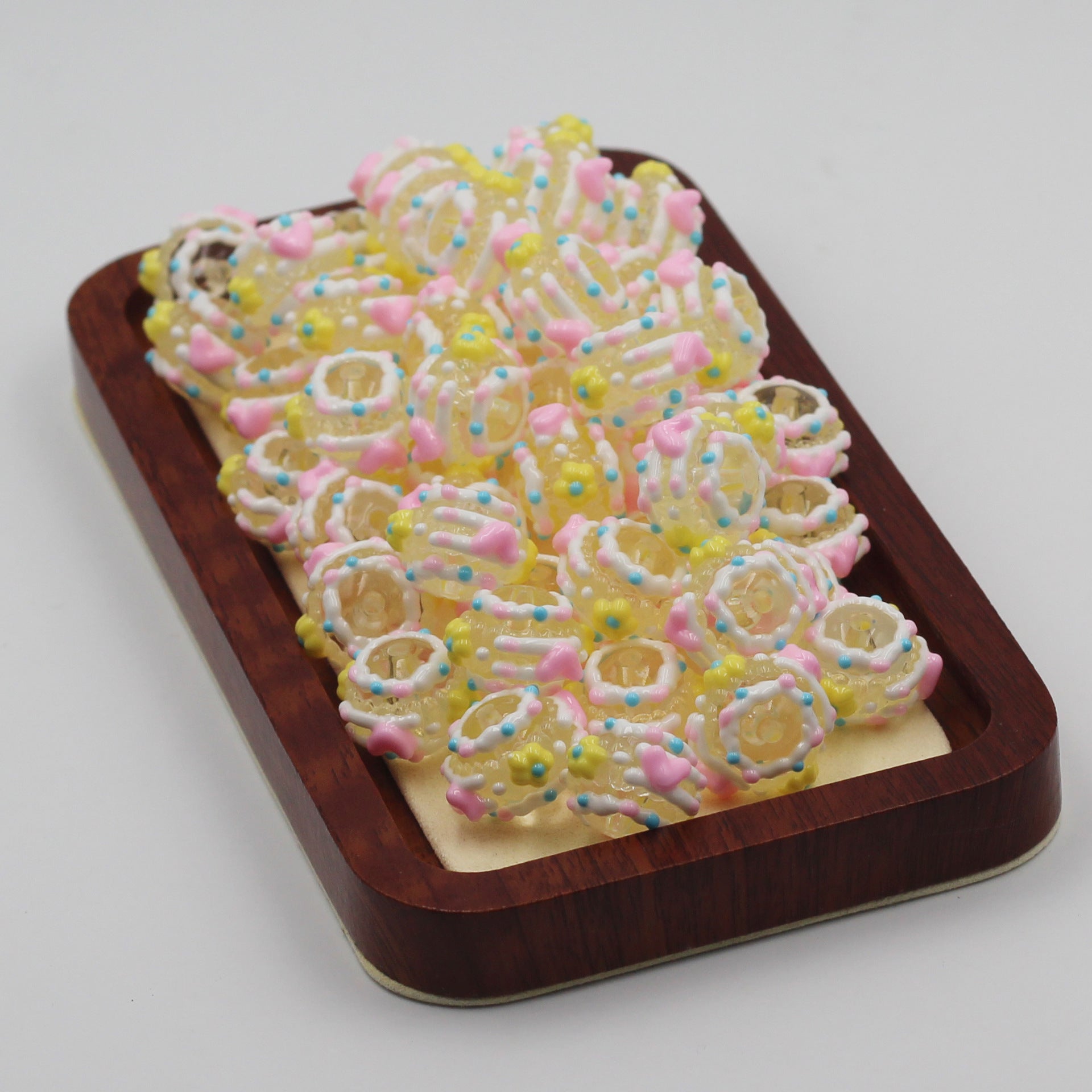 No.9 Yellow bead pen DIY mobile phone chain car hanging bag hanging chain headrope bead jewelry