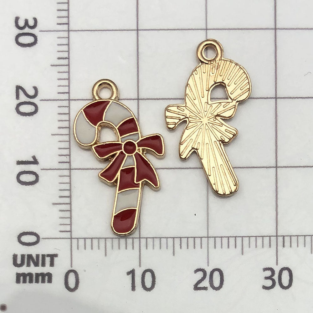 50 assorted gold plated enamel christmas charm