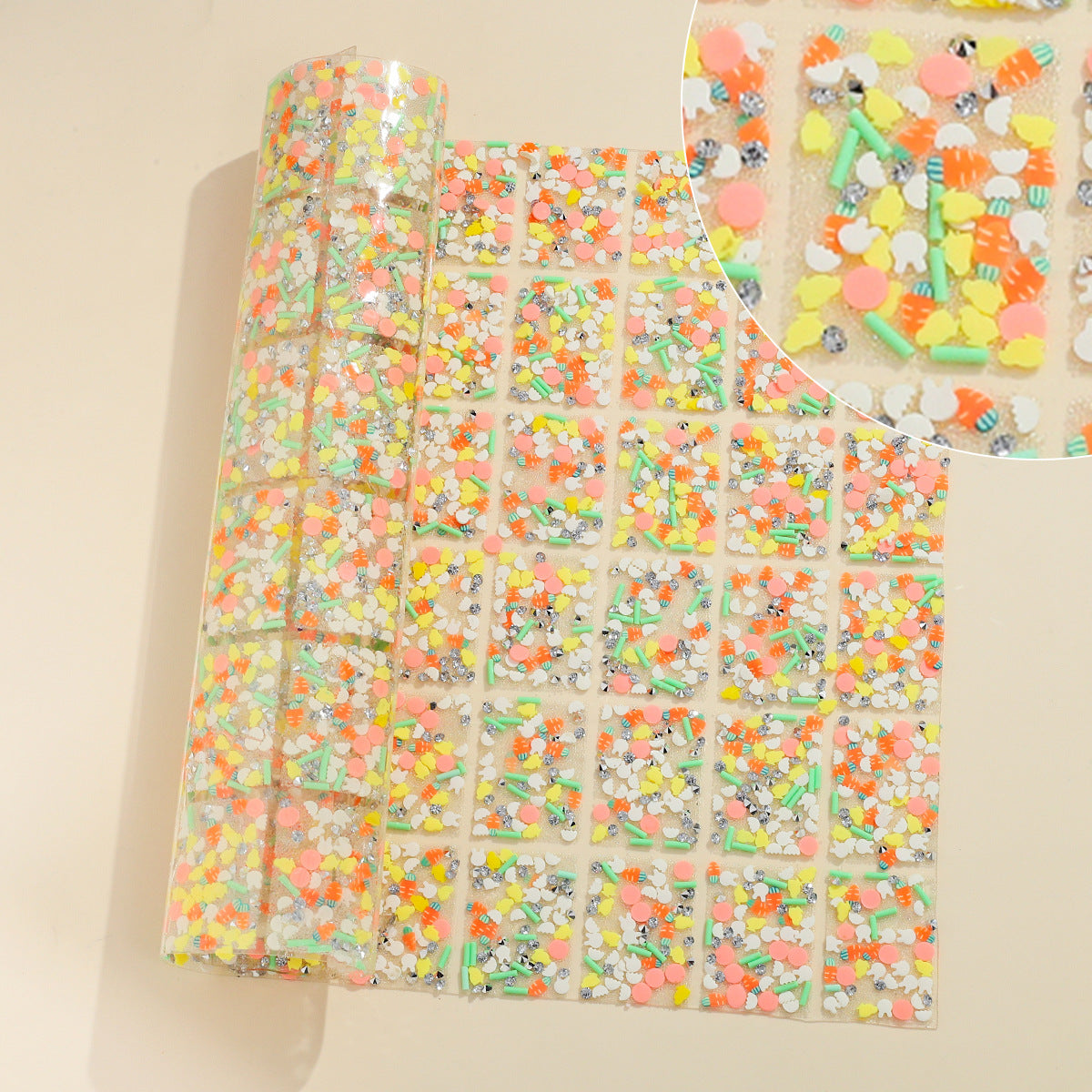 29-Type geometric special-shaped resin double-sided tape diamond sheet [1whole piece 24 * 40cm, small square 3 * 4cm]