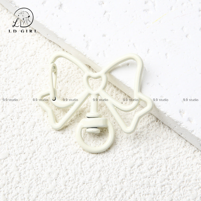A color paint bow keychain, spring buckle DIY handmade jewelry accessories