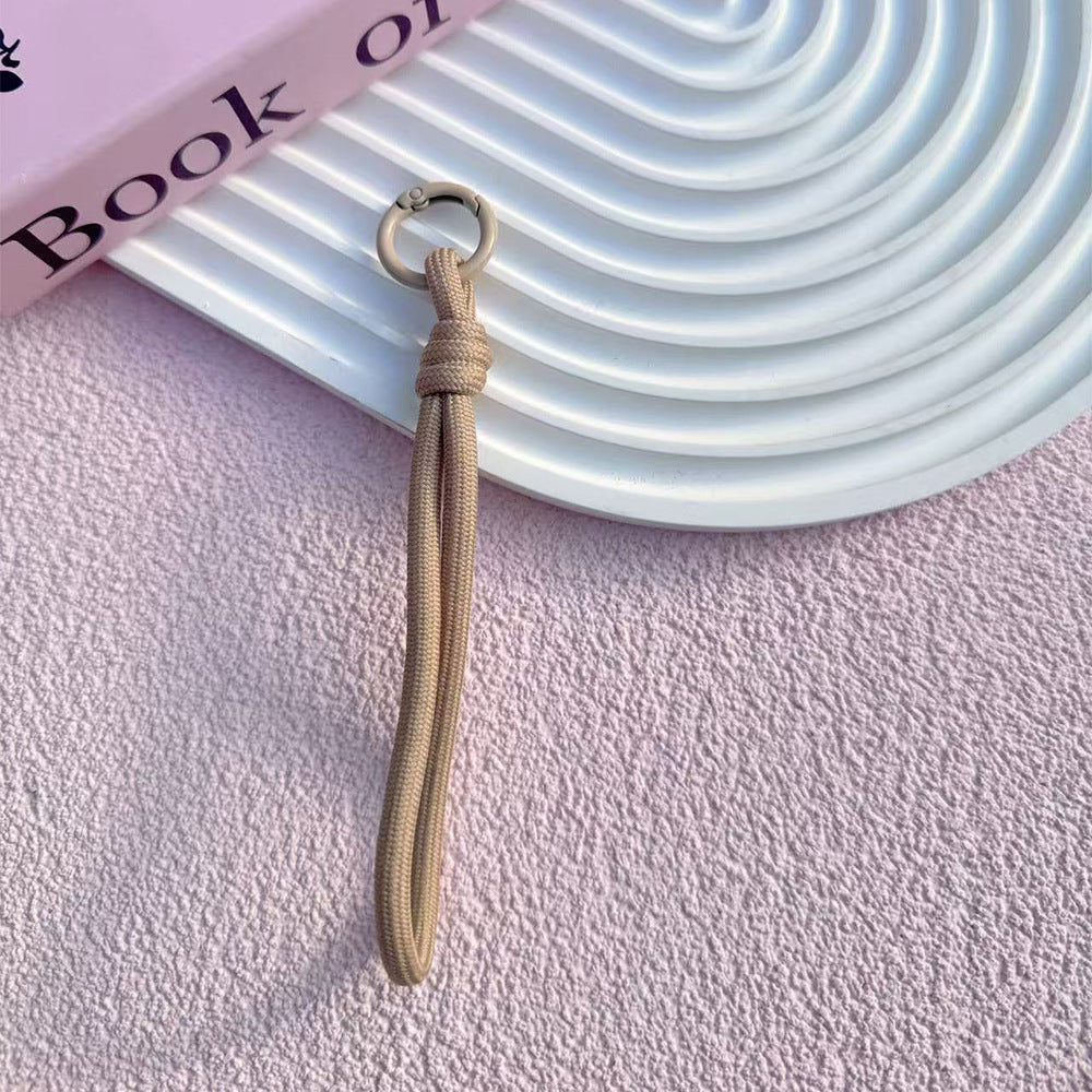 B5 short monochrome knotted mobile phone lanyard/hand-woven/wrist rope/water cup anti-lost rope/