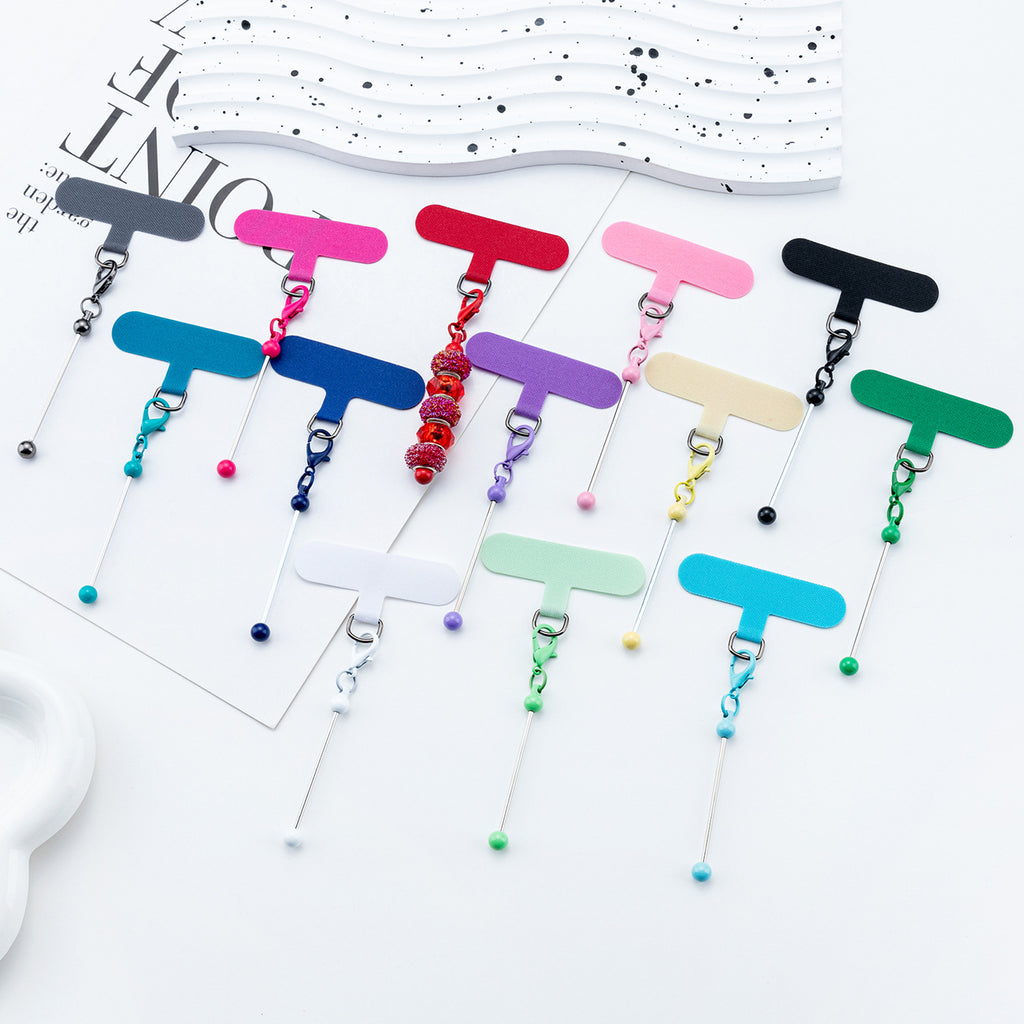 15-Color DIY beaded mobile phone clip, universal mobile phone case clip, transparent color fixing patch, anti-loss strong gasket