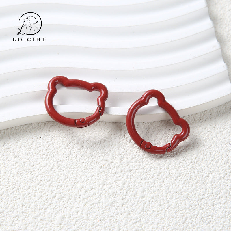 A bear spring buckle, split ring