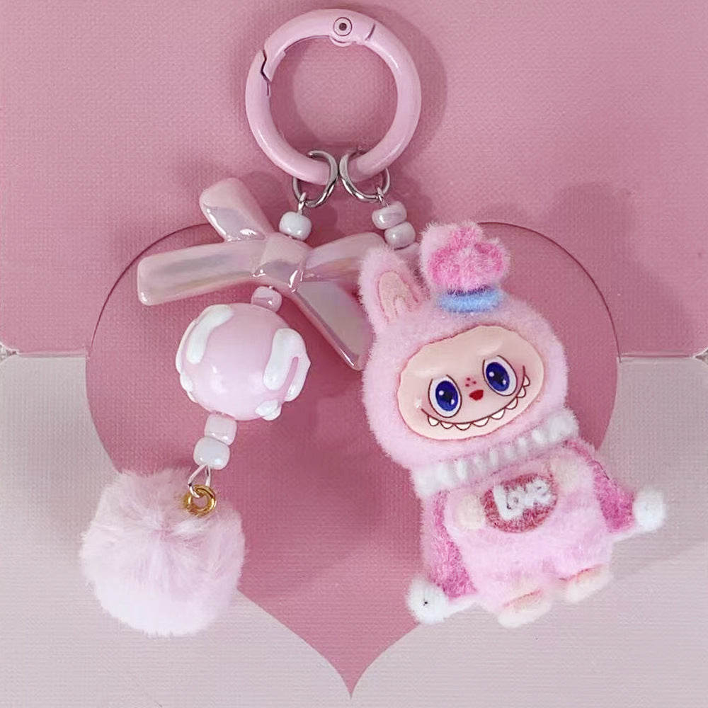 Flocking Rabbit King Crown, Rab DIY Keychain Pendant