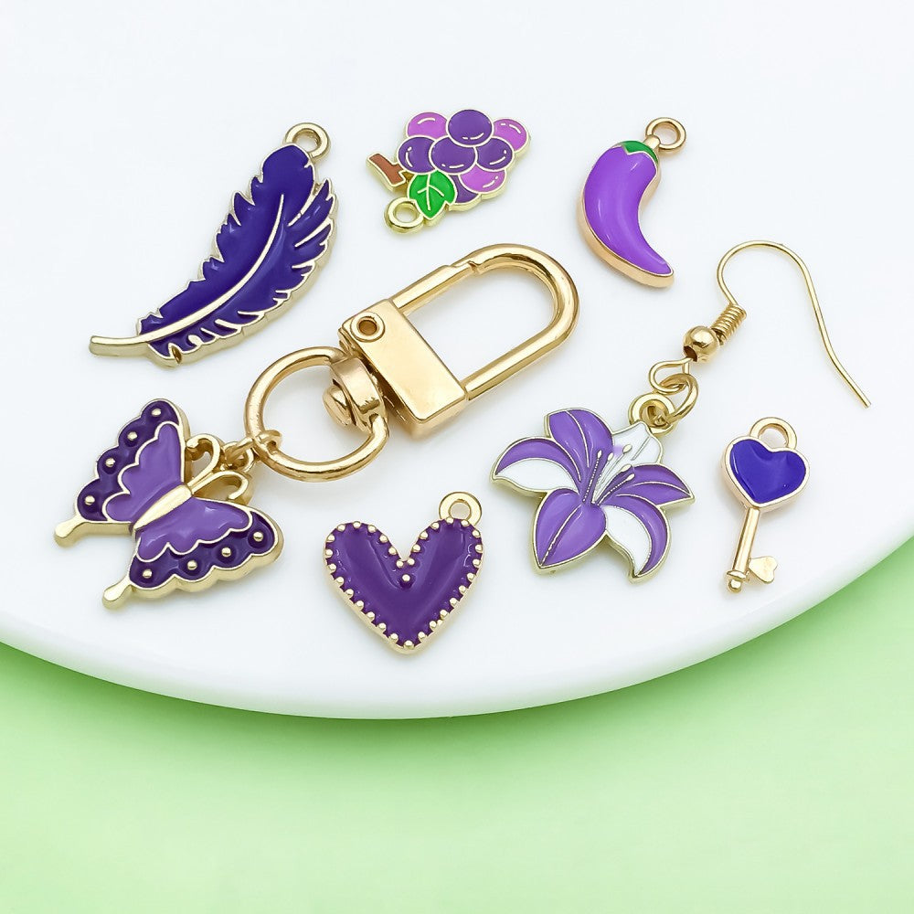 NO.4-2 Mix 20 purple jewelry accessories.