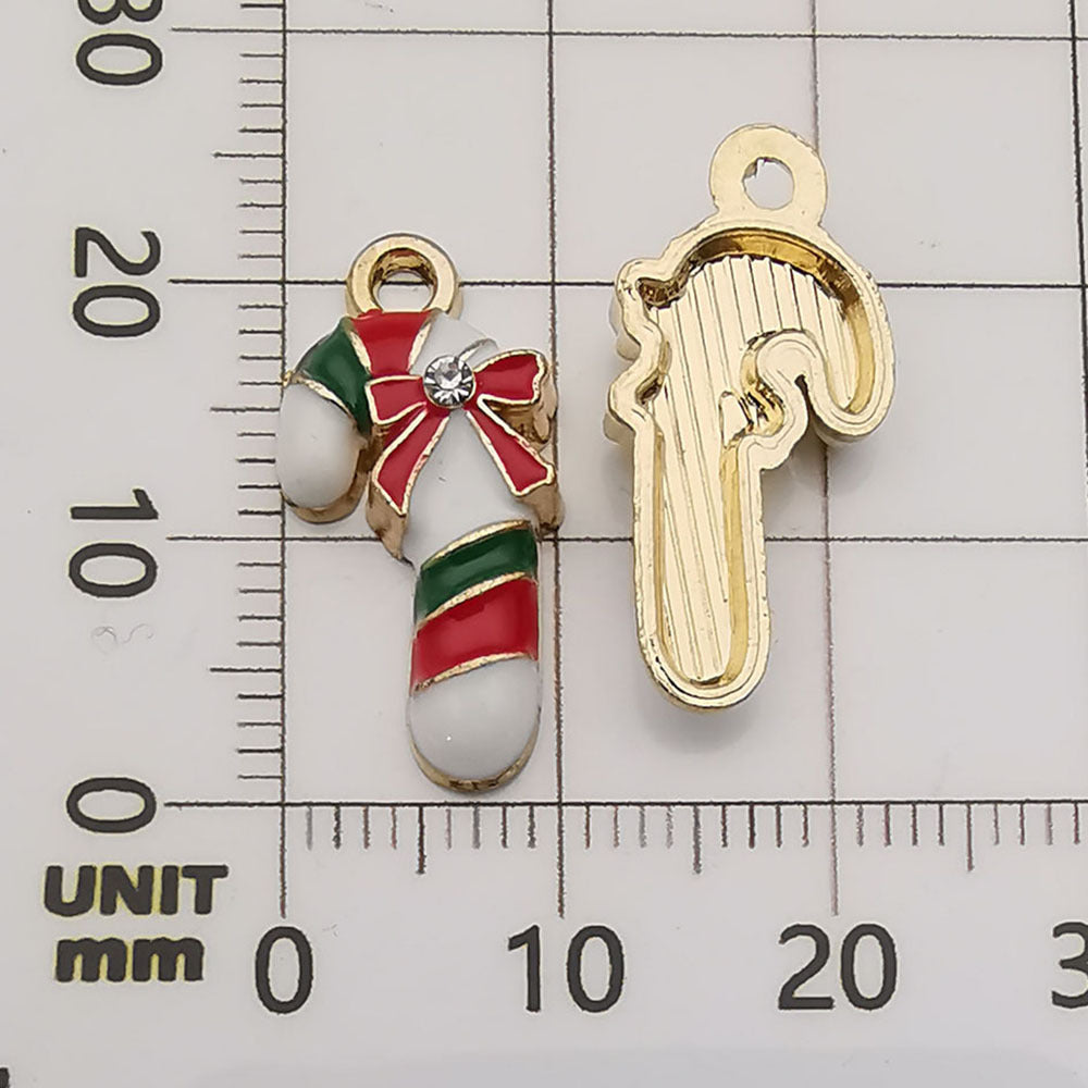 50 assorted gold plated enamel christmas charm